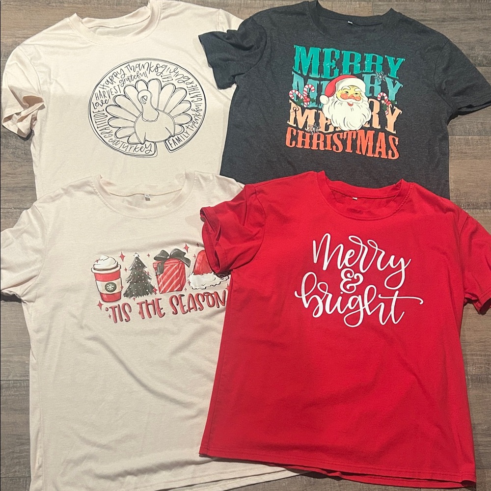 XL Thanksgiving & Christmas Tops